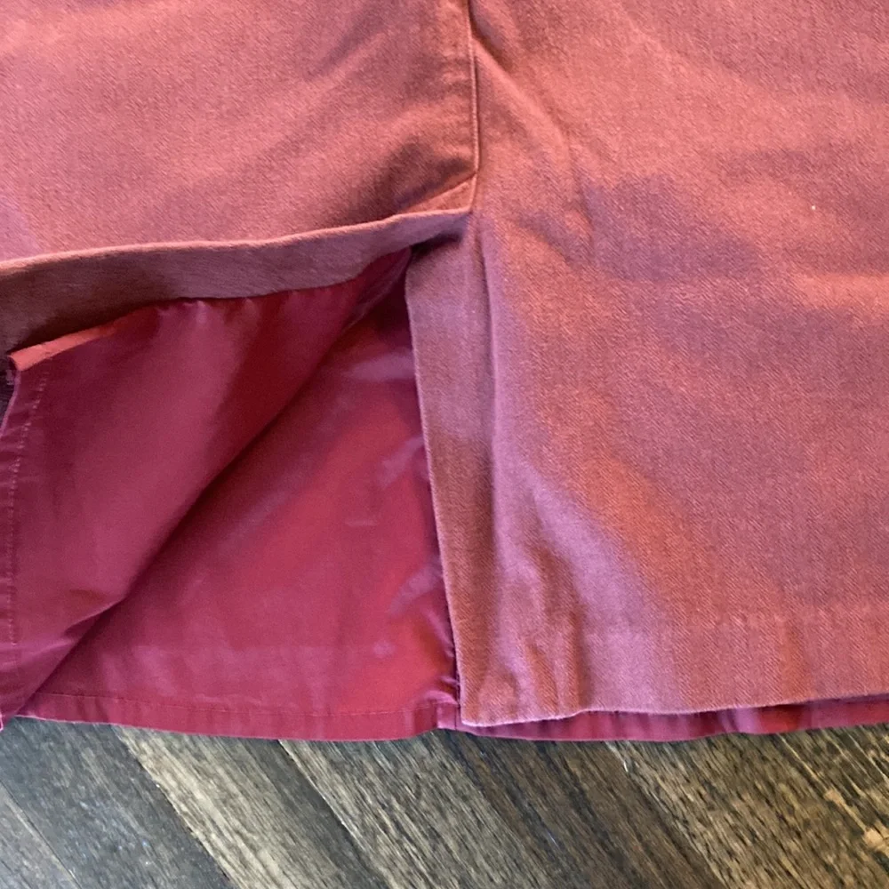 L.L.Bean Red Burgundy Slirt 10P Petite Long EUC Vintage